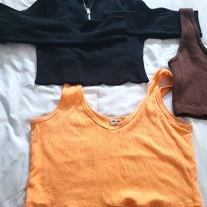 3 women crop tops
